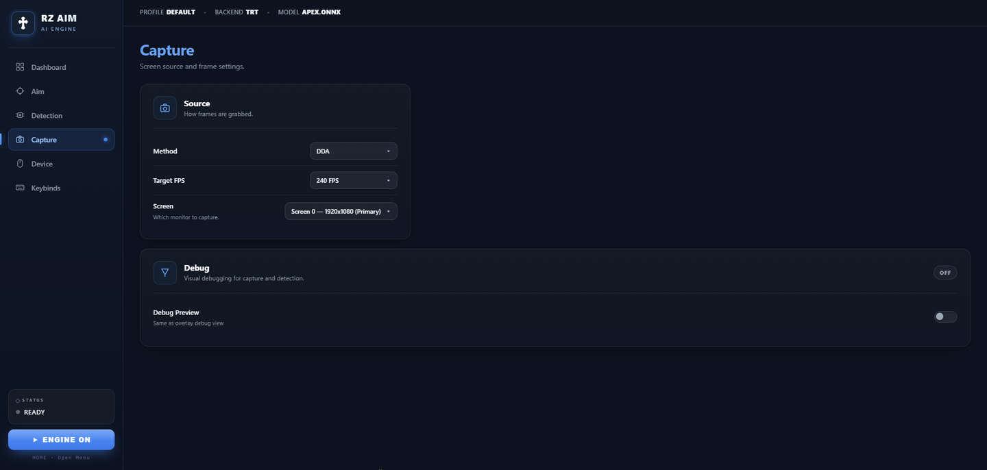 RZ AIM — Capture